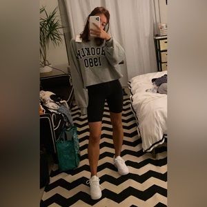 Zara Cropped Brooklyn Logo Sweatshirt